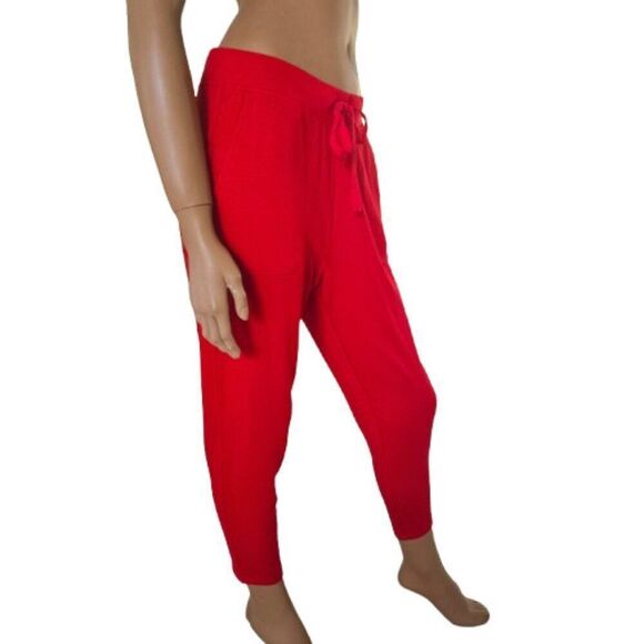 Lou & Grey Petites Signature Soft Red Joggers Lounge Sweatpants Womens Sz M - Picture 4 of 10